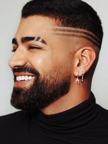 eyebrow slit men|cool men's eyebrow slits.